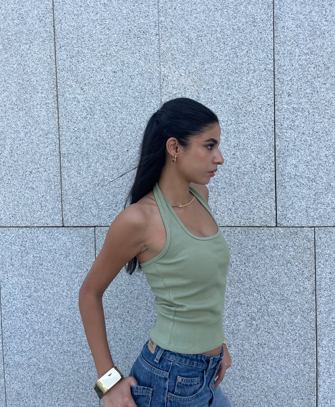 Ribbed Halter Top