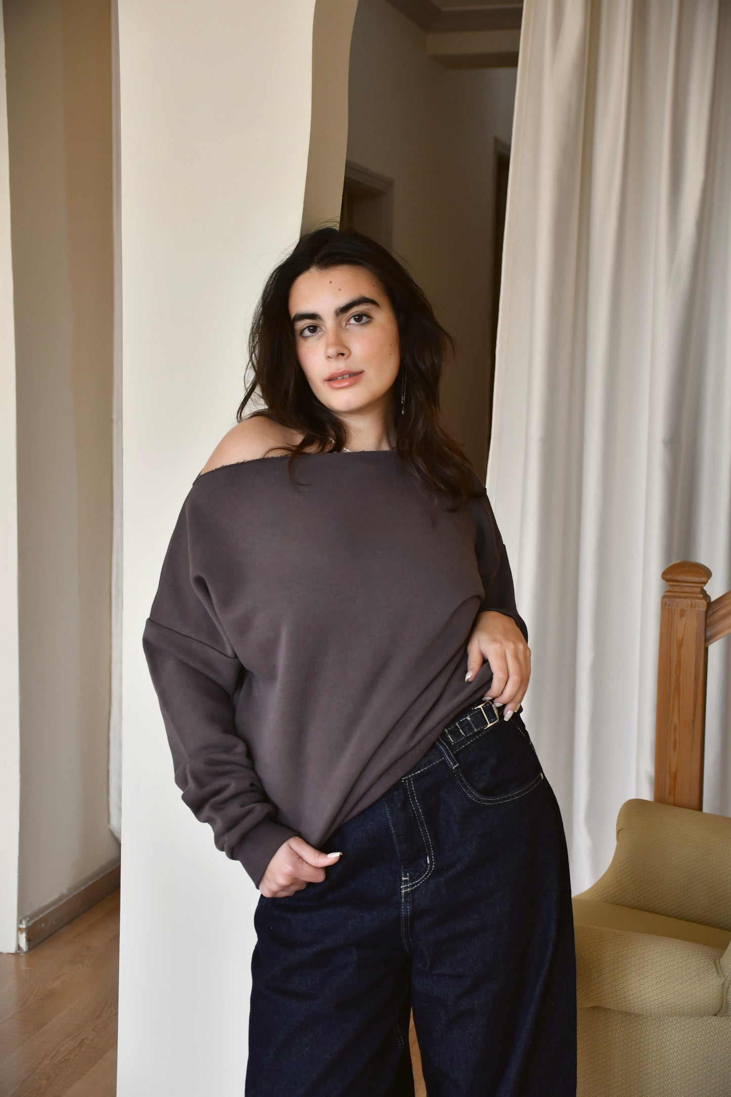 Off-Shoulder Sweater