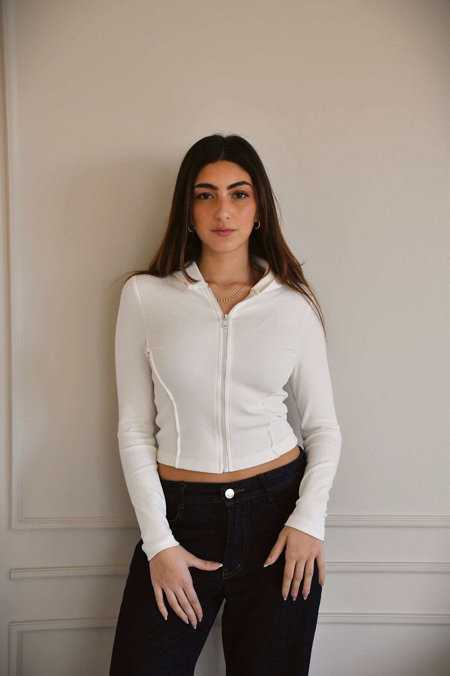 Ribbed Cropped Jacket