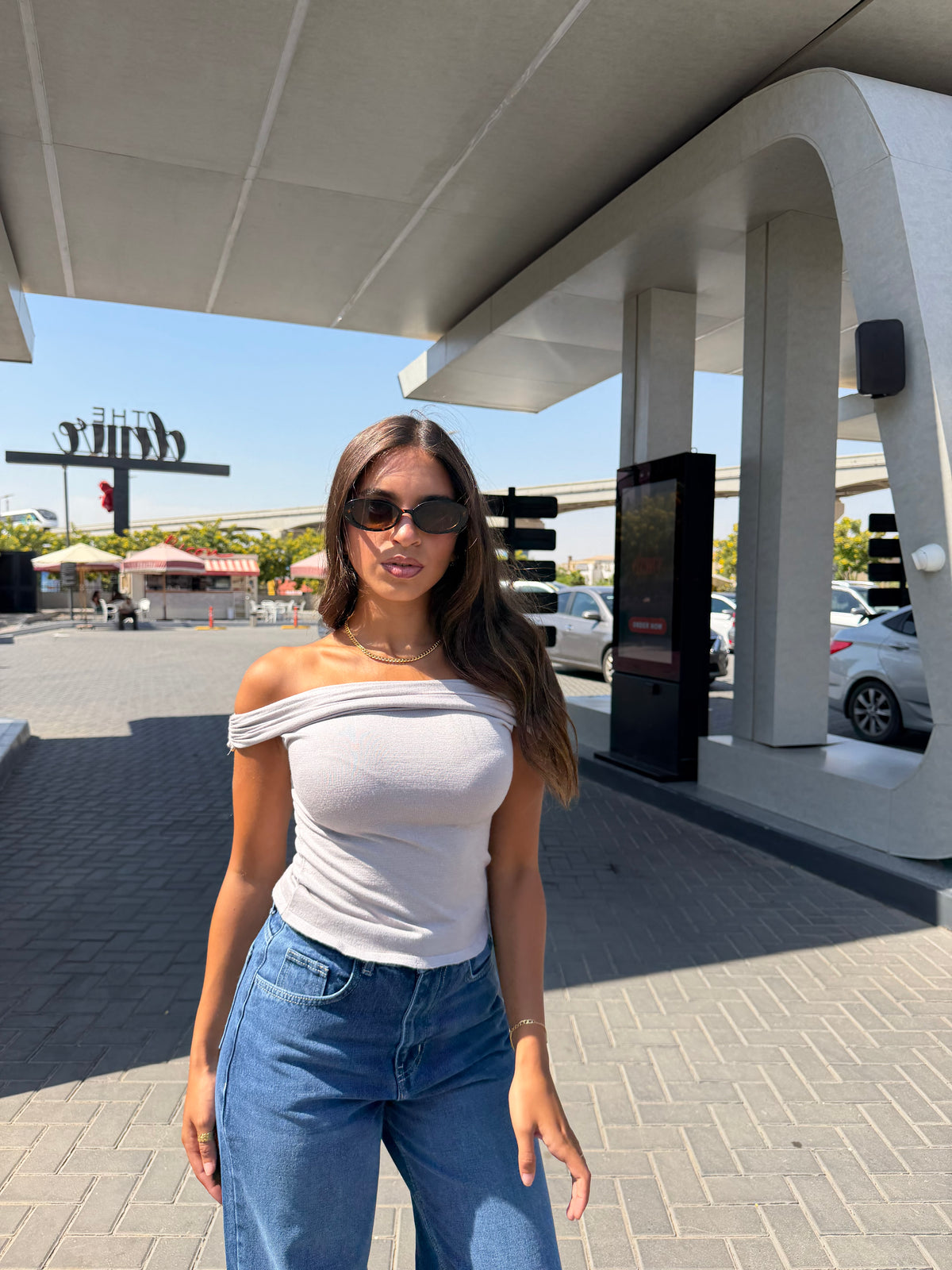 Folded Off Shoulder Top