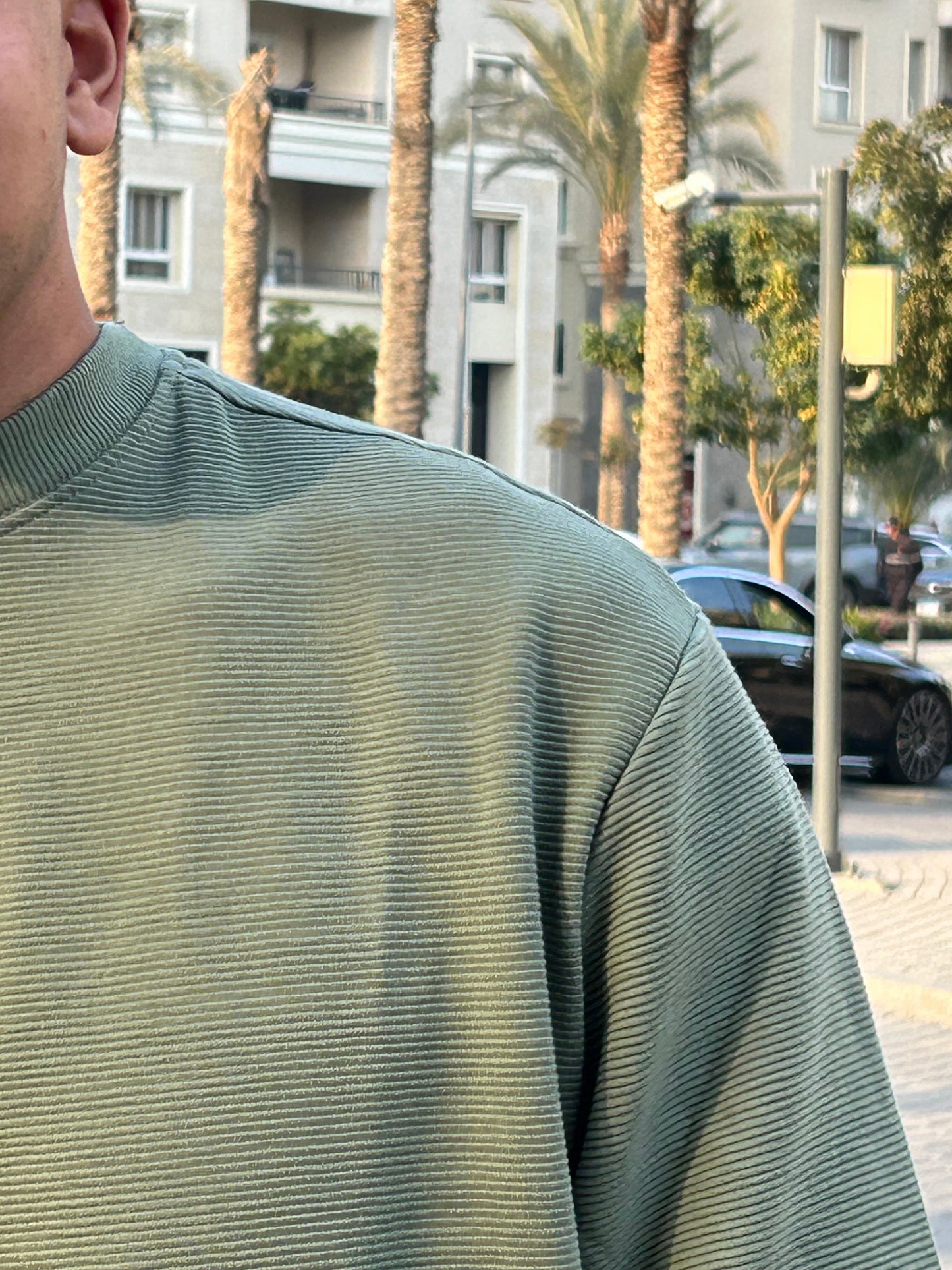 Olive Knitted Crew Neck
