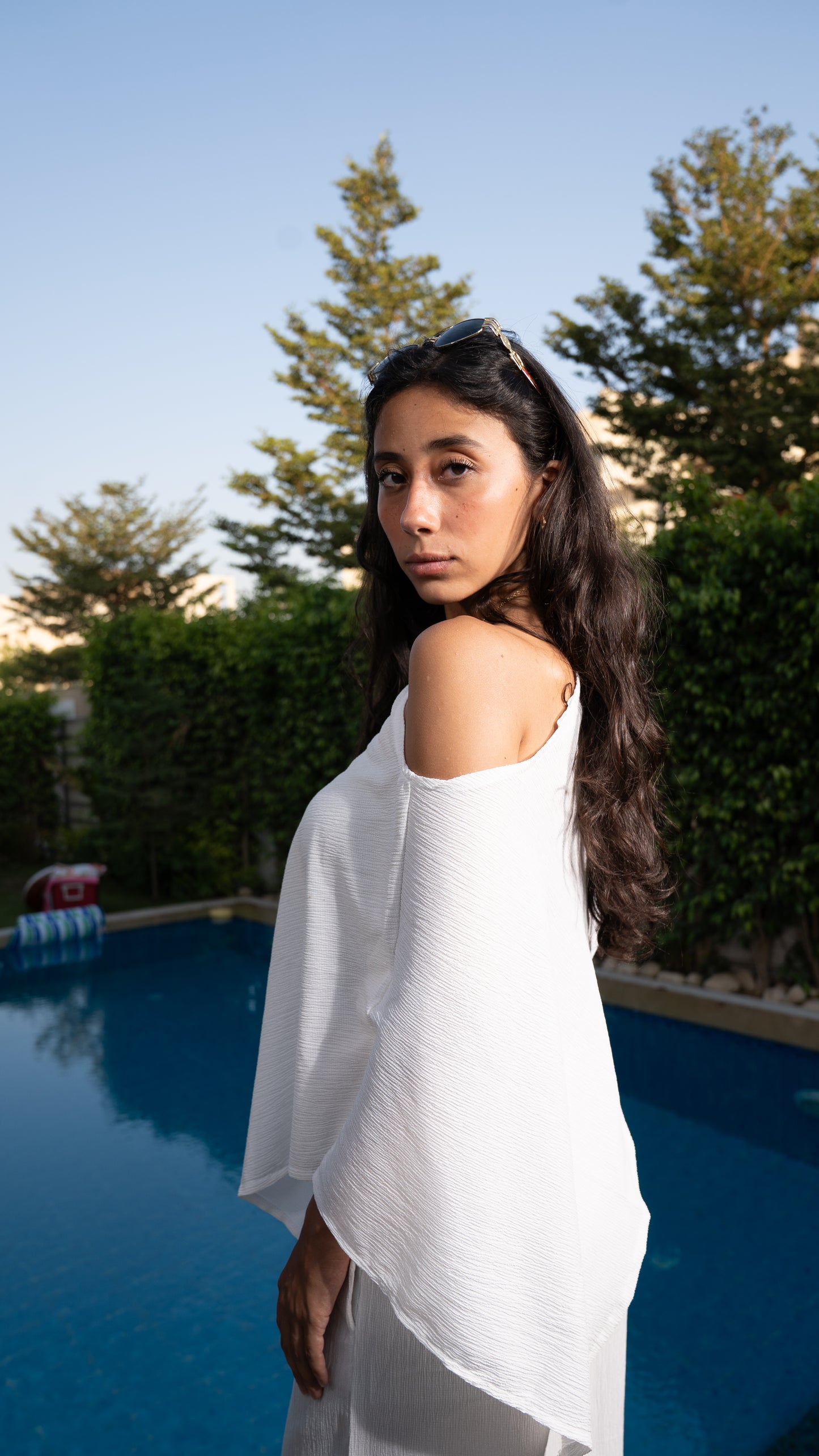 White Off-Shoulder Set