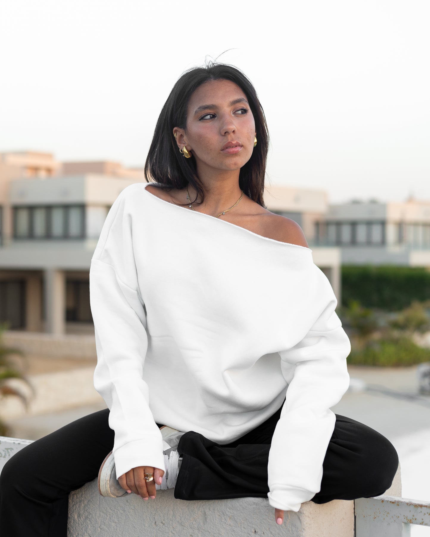 Off-Shoulder Sweater