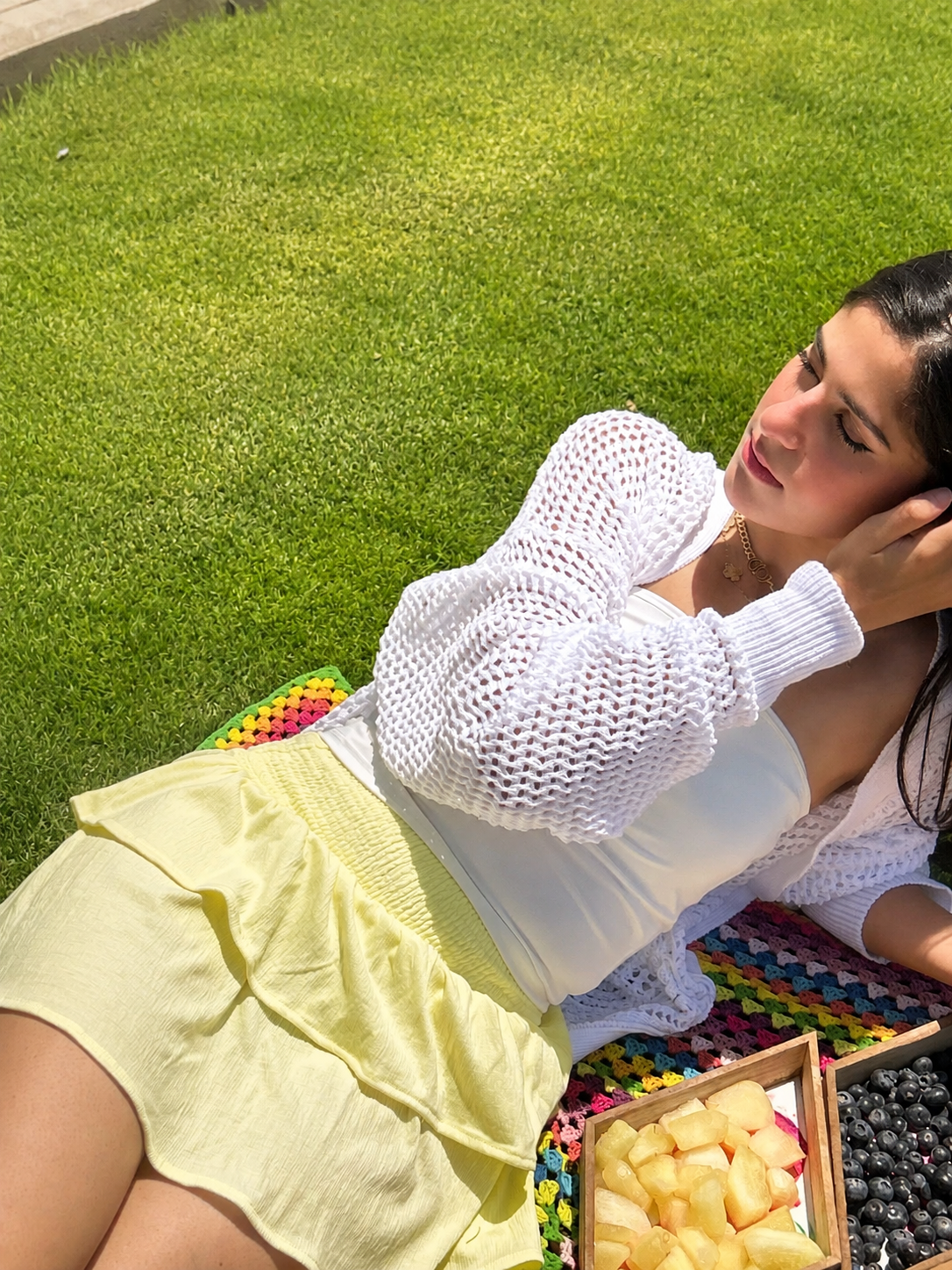 Butter Yellow Ruffle Skirt
