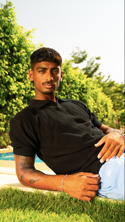 Black Knitted Polo