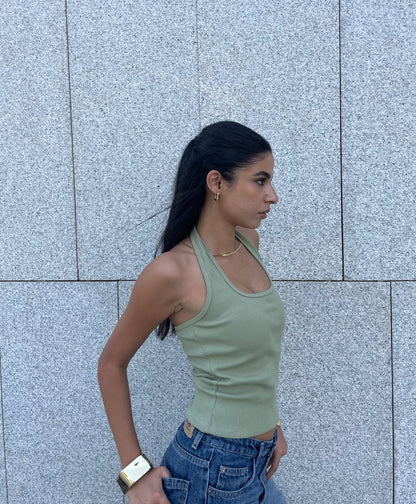 Ribbed Halter Top