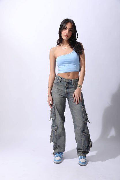 Asymmetric Cropped Top