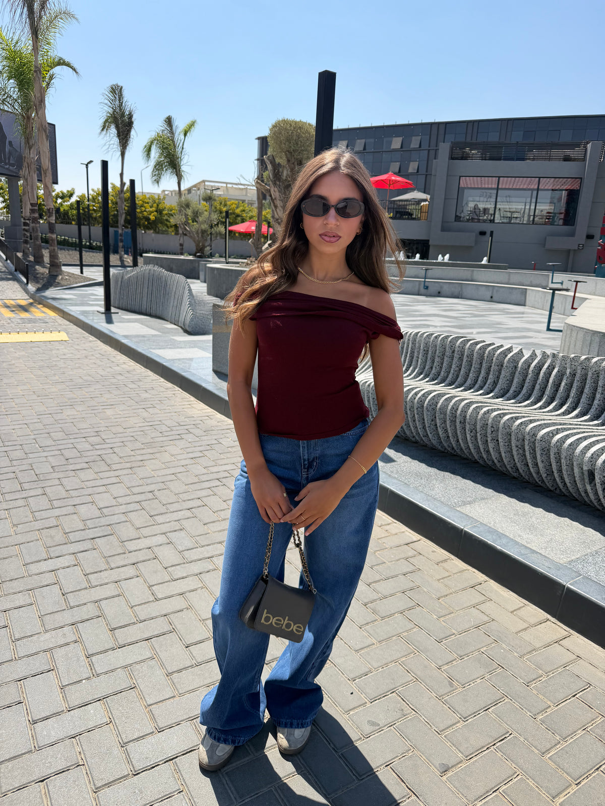 Folded Off Shoulder Top