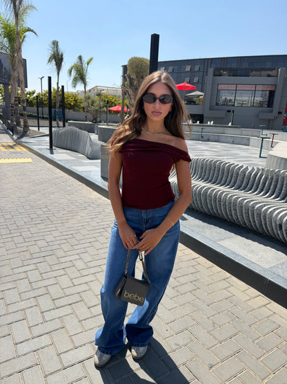 Folded Off Shoulder Top