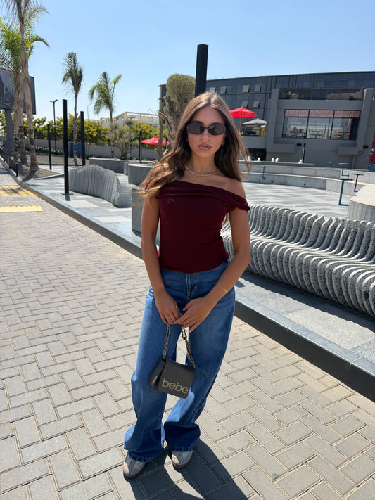 Folded Off Shoulder Top