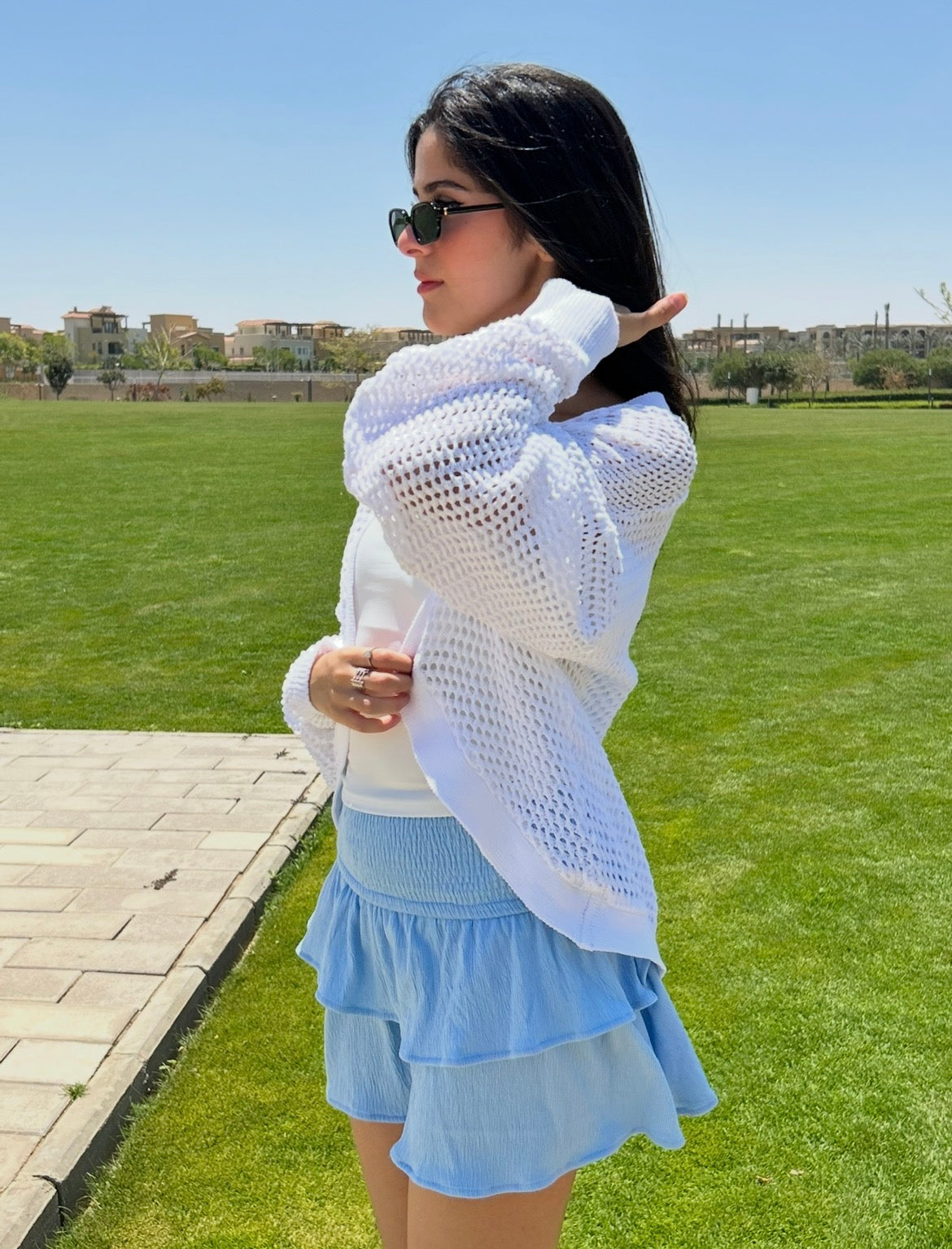 Blue Ruffle Skirt