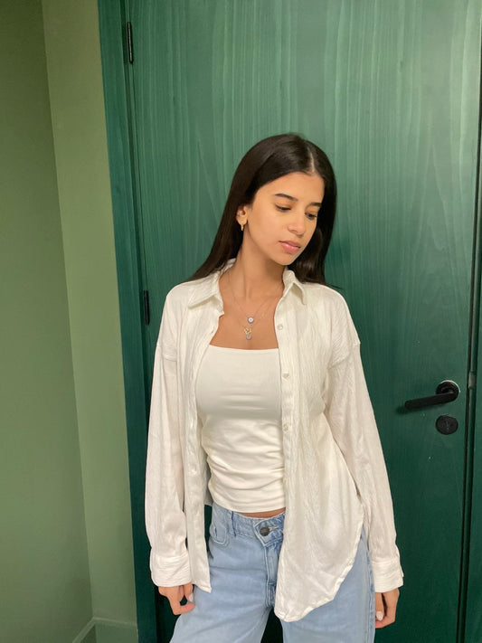 White Flowy Shirt