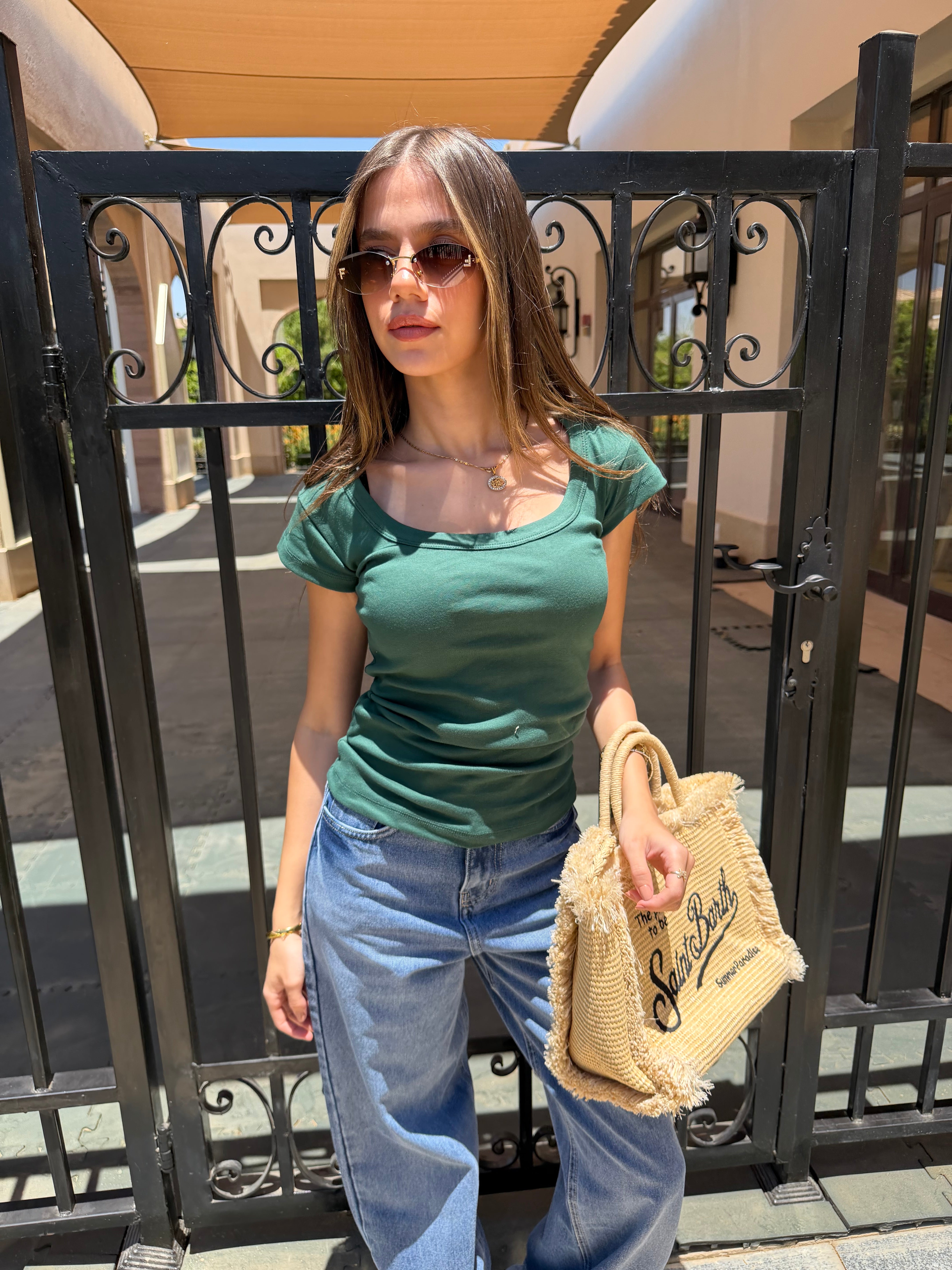 square-neck-short-sleeve-top