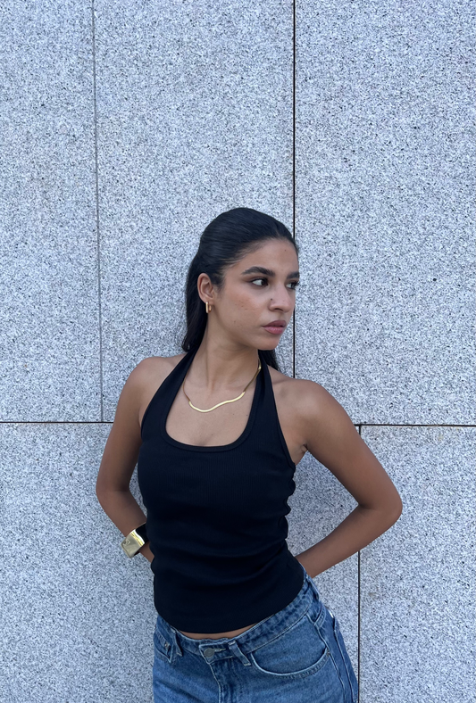 Ribbed Halter Top