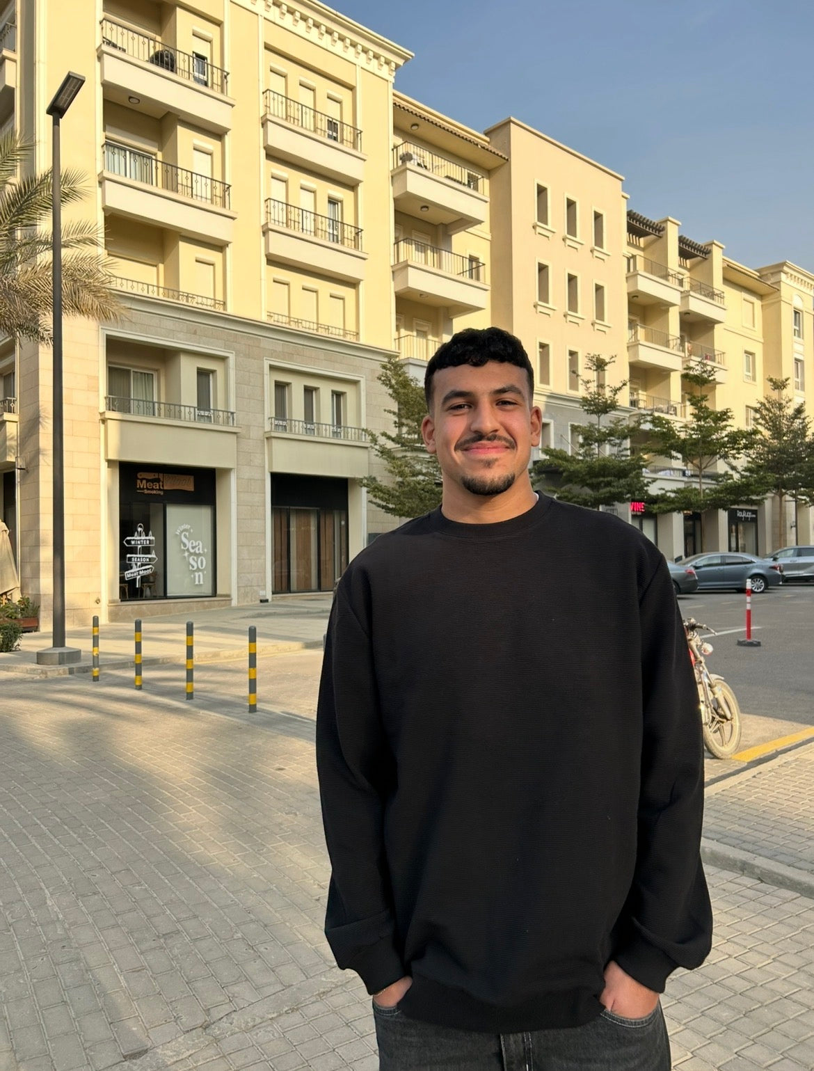 Black Knitted Crew Neck