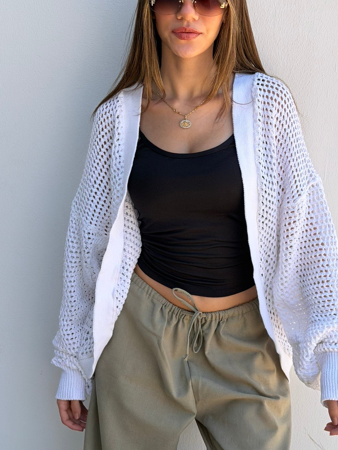 White Knit Cardigan