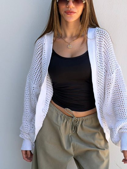 White Knit Cardigan