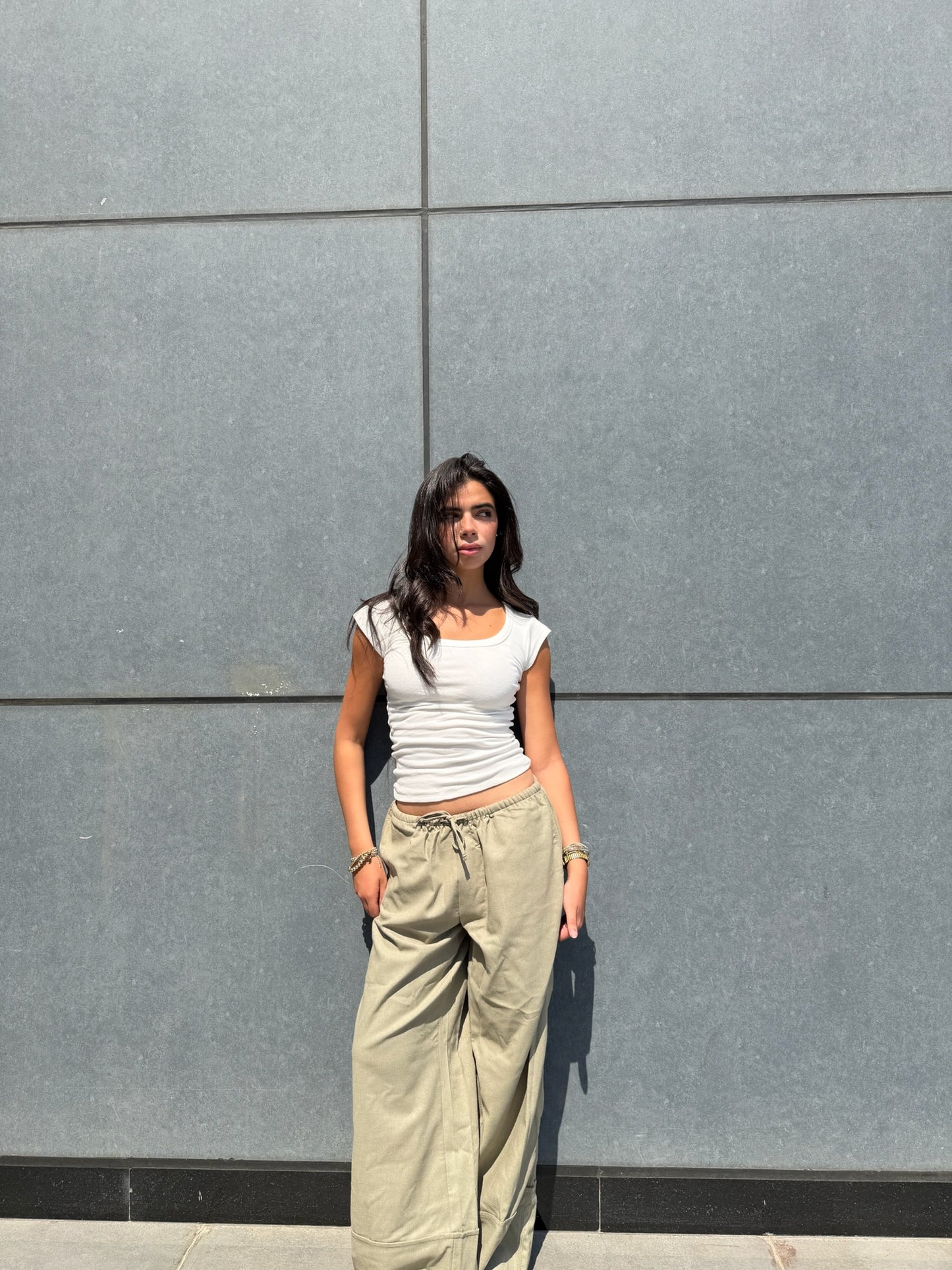 Olive Linen Pants