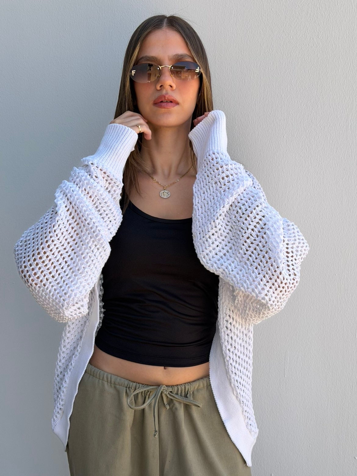 White Knit Cardigan