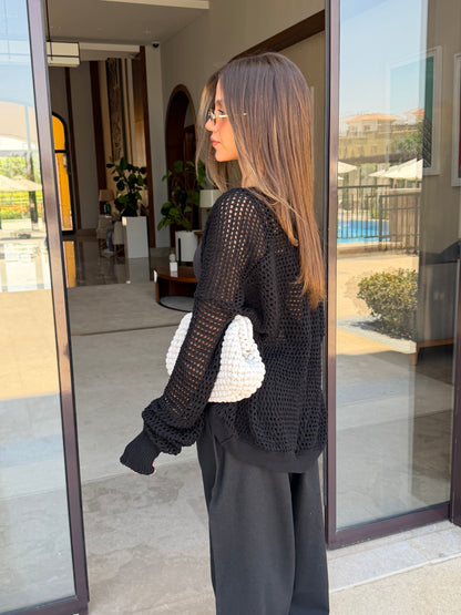 Black Knit Cardigan