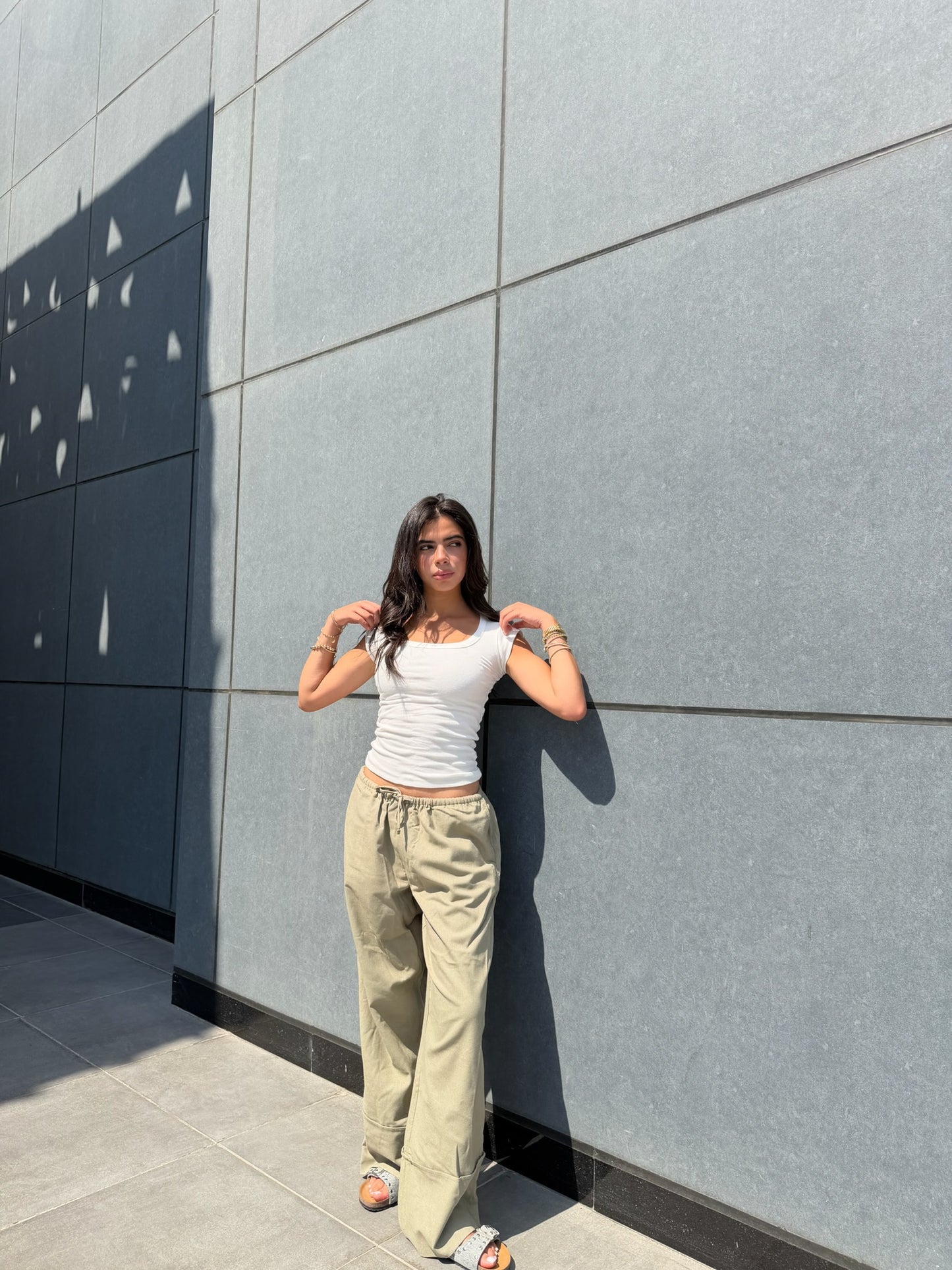 Olive Linen Pants