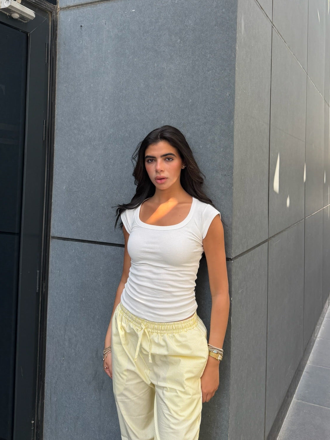 Short Sleeve Square Neck Top